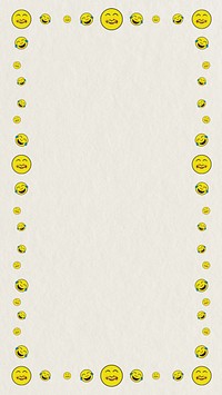 Happy emoticon frame iPhone wallpaper