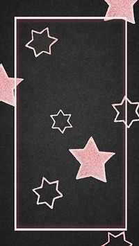 Pink star frame iPhone wallpaper