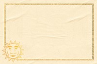 Gold sun frame background