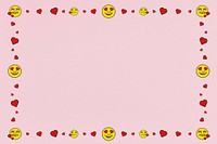 Love emoticon frame background