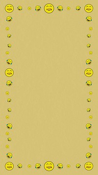 Happy emoticon frame iPhone wallpaper