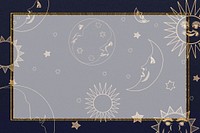 Gold celestial frame background