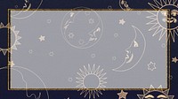 Gold celestial frame desktop wallpaper
