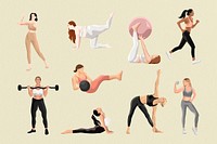 Women workout psd collection