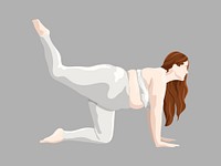 Woman yoga tiger pose vector