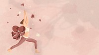 Woman flower yoga desktop wallpaper