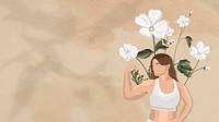 Woman flexing muscle desktop wallpaper