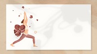 Woman flower yoga desktop wallpaper frame