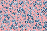 Flower blossoms pattern, pink background