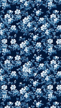 Peony flower pattern iPhone wallpaper, blue background