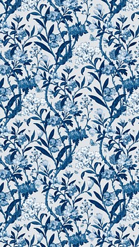 Vintage flower pattern iPhone wallpaper, white background