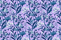 Vintage decorative flower pattern, purple background