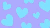 Blue love desktop wallpaper, simple heart illustration