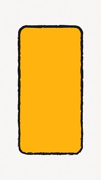 Orange rectangular shape collage element vector