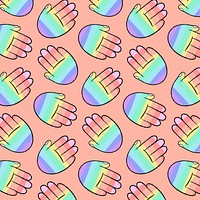 Pride hand background, LGBTQ+ & equality illustration