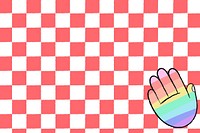 Rainbow hand illustration background, LGBTQ+ chess board