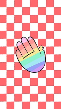 Pride hand illustration background, LGBTQ+ rainbow 