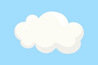 White cloud weather illustration collage element vector