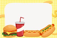 Fast food illustration notepaper background