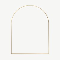 Golden vintage arch frame psd