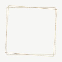 Square gold vintage frame psd