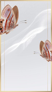 Butterfly frame marble iPhone wallpaper