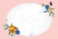 Floral frame background, pink design