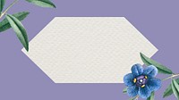 Floral frame desktop wallpaper, purple design