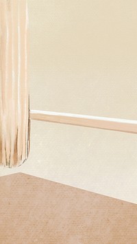 Brown room illustration iPhone wallpaper, minimal design