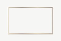 Simple golden rectangle frame, collage element psd