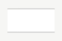 Simple white rectangle frame, collage element psd