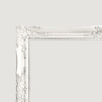 White ornate frame background, vintage aesthetic