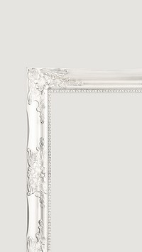 White ornate frame iPhone wallpaper, vintage aesthetic