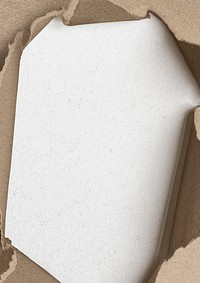 Torn paper hole background, off-white design