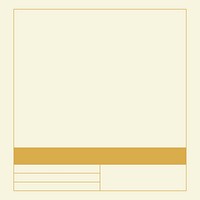 Gold activity log table frame, minimal line art design vector