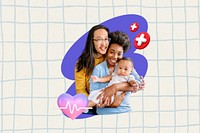 Happy family, diversity 3D remix, grid design