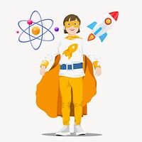 Science for kid 3D remix vector illustration