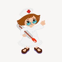 Nurse character illustration. Free public domain CC0 image.
