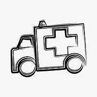 Ambulance clipart illustration psd. Free public domain CC0 image.
