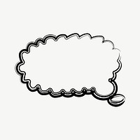 Speech bubble clipart illustration psd. Free public domain CC0 image.