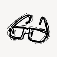 Eyeglasses clipart illustration vector. Free public domain CC0 image.