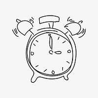 Alarm clock clipart illustration psd. Free public domain CC0 image.