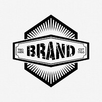 Brand badge illustration. Free public domain CC0 image.