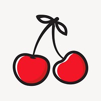 Cherries clipart illustration vector. Free public domain CC0 image.