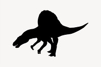 Spinosaurus dinosaur silhouette clipart illustration vector. Free public domain CC0 image.