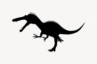 Austroraptor dinosaur silhouette clipart illustration vector. Free public domain CC0 image.