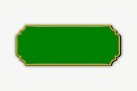 Green badge clipart illustration psd. Free public domain CC0 image.