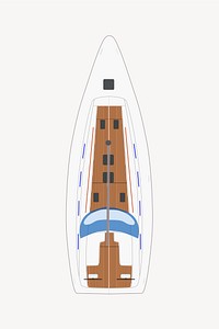 Sail yacht top view image element