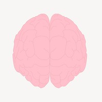 Pink brain collage element vector