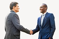 Two men shaking hands isolated image